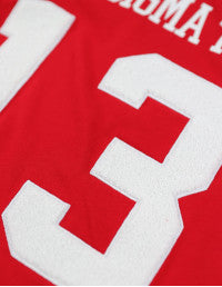 DST OVERSIZED CHENILLE FOOTBALL JERSEY TEE_RED