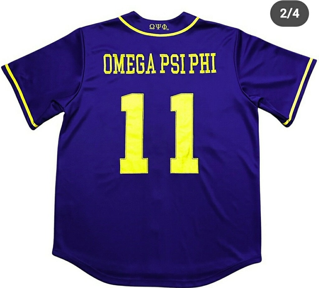 OMEGA PSI PHI BASEBALL JERSEY