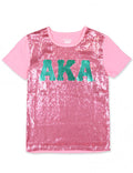 AKA SEQUIN TEE_PINK