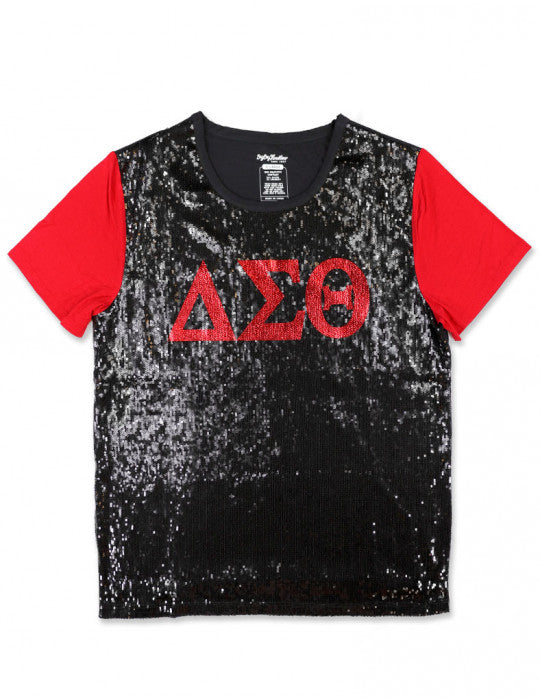 DST SEQUIN TEE_BLACK