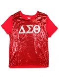 DST SEQUIN TEE_RED