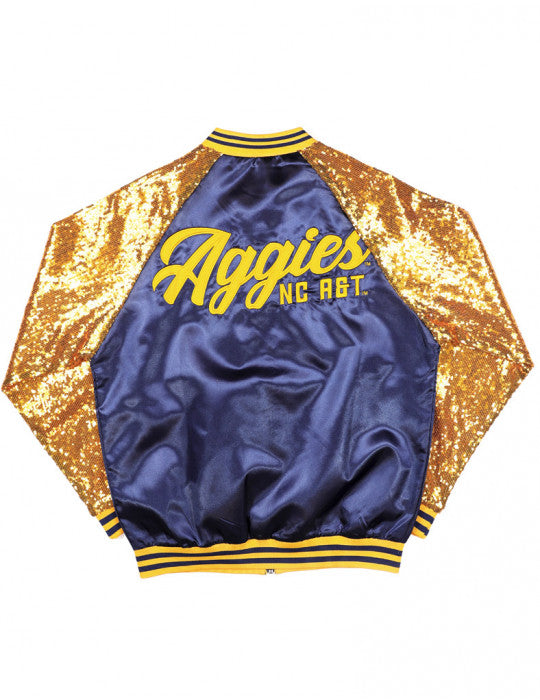 NORTH CAROLINA A&T SEQUINS SATIN JACKET