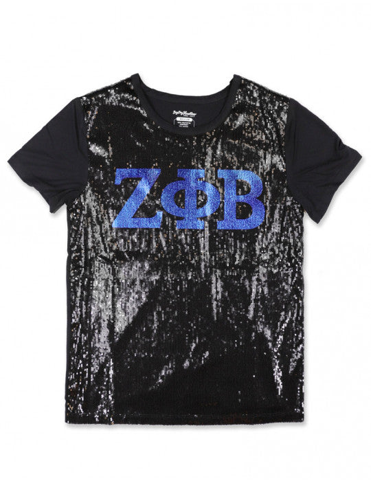 ZPB SEQUIN TEE_BLACK
