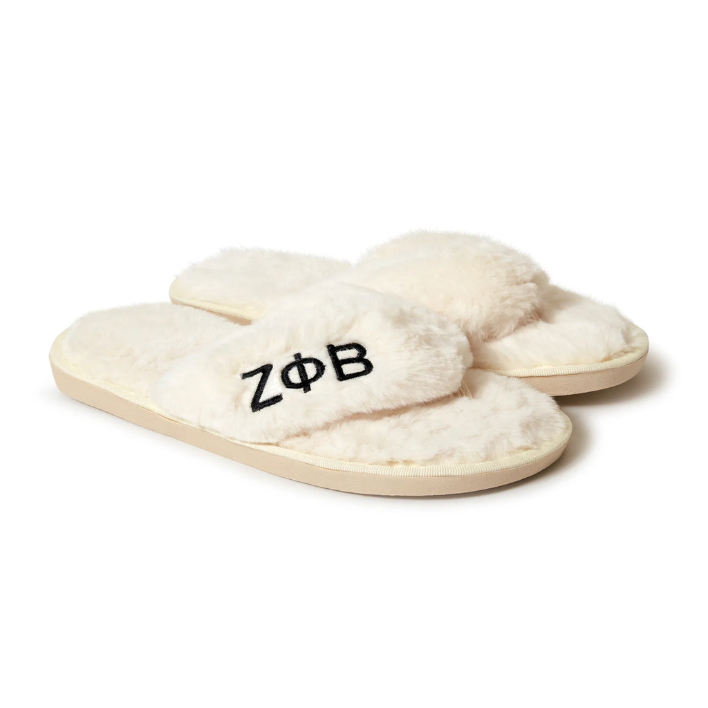 Zeta Phi Beta Comfy Furry Slippers