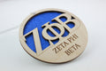 Zeta Phi Beta - Laser Carved Greek Letter Ornament - 3" Round