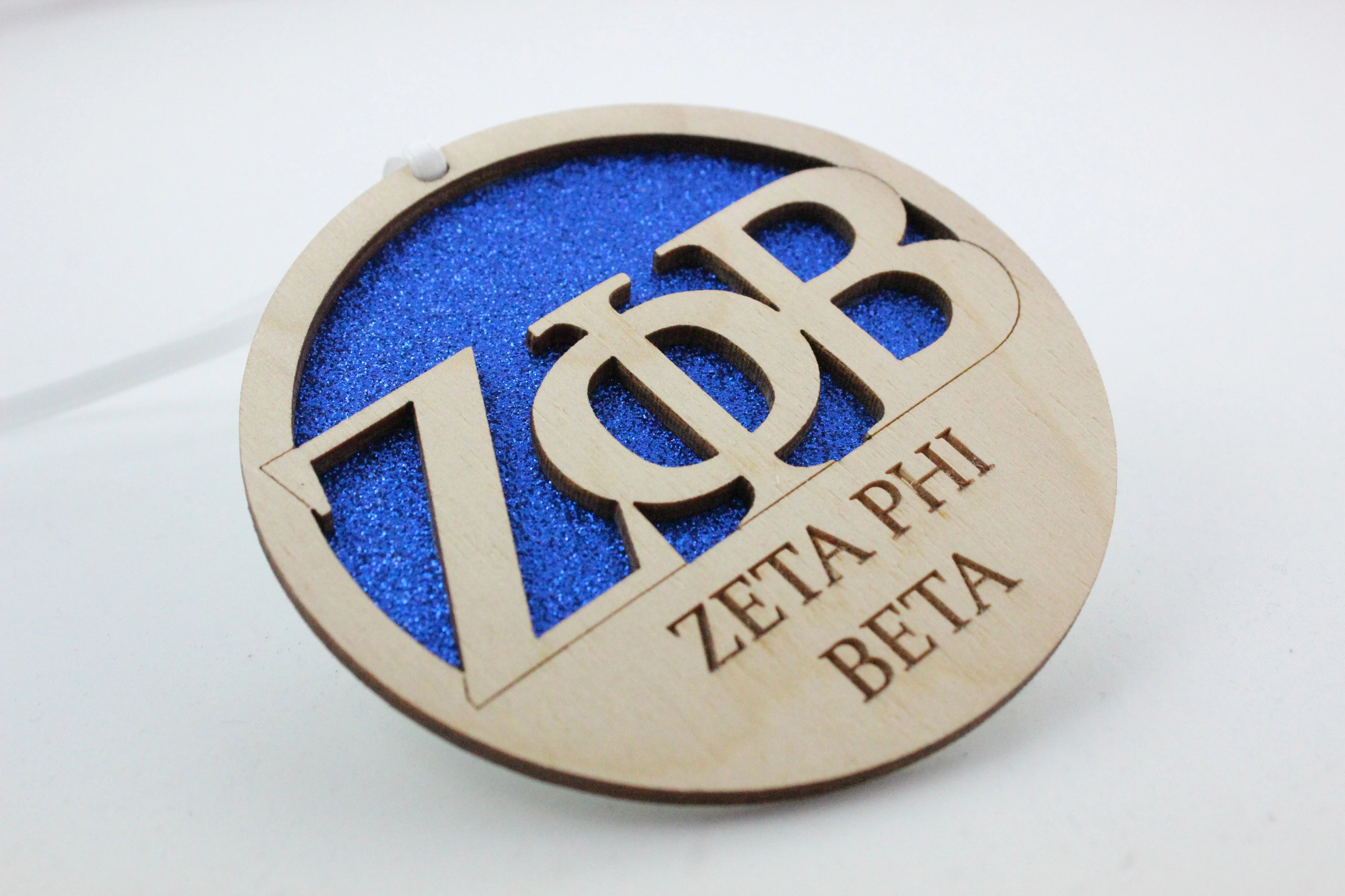 Zeta Phi Beta - Laser Carved Greek Letter Ornament - 3" Round