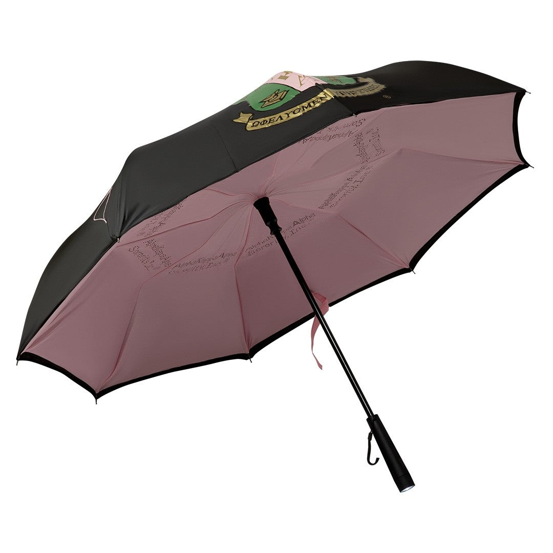 AKA INVERTED UMBRELLA W/FLASHLIGHT HANDLE