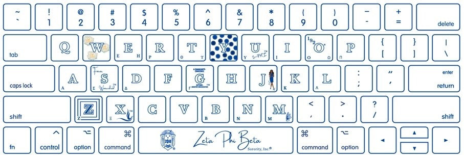 Zeta Phi Beta Silicone Keyboard Cover
