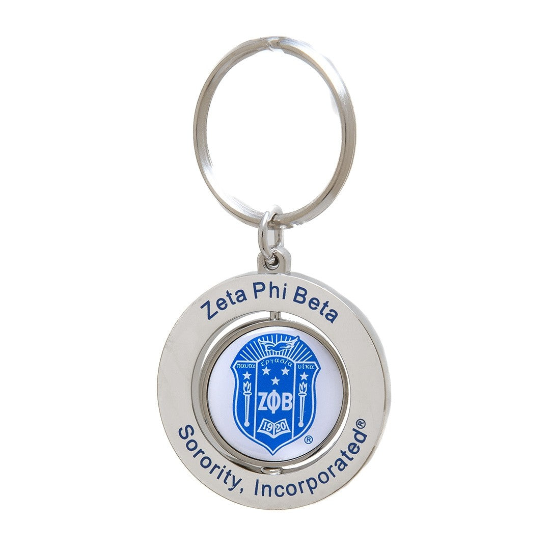 Zeta Phi Beta Spinner Key Ring
